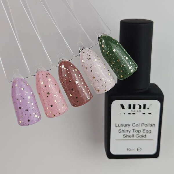 MPK Nails® 4x Luxury Gel Polish Shiny + Matt Top  Egg Shell im Set