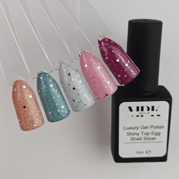 MPK Nails® 4x Luxury Gel Polish Shiny + Matt Top  Egg Shell im Set