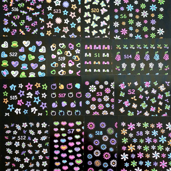 MPK Nails® 24x Nail Sticker nachtleuchtend