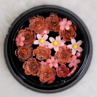 Nailart Overlays Blumen-Mix 03 rot