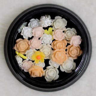 Nailart Overlays Blumen-Mix 02 - apricot