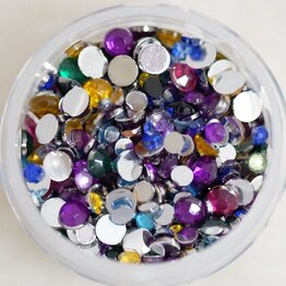 Strass MIX rund / 2. Wahl