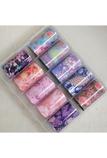 10x Nailart Transfer Folie in Box #9-07