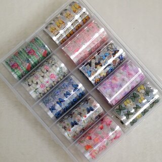 10x Nailart Transfer Folie in Box #29-06