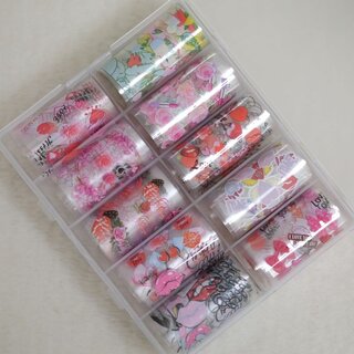 10x Nailart Transfer Folie in Box #28-03