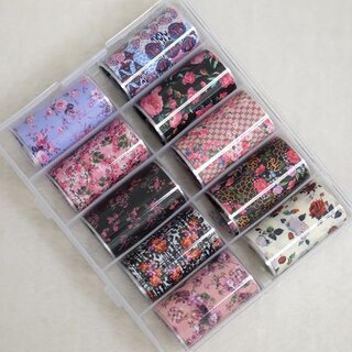 10x Nailart Transfer Folie in Box #32