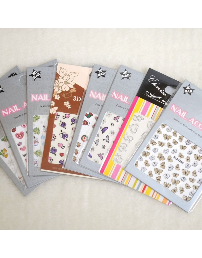 18x Nail Sticker - Set A - 2. Wahl / B-WARE