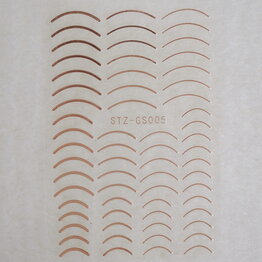 Metallic Nail Sticker Stripes rosegold - gebogen