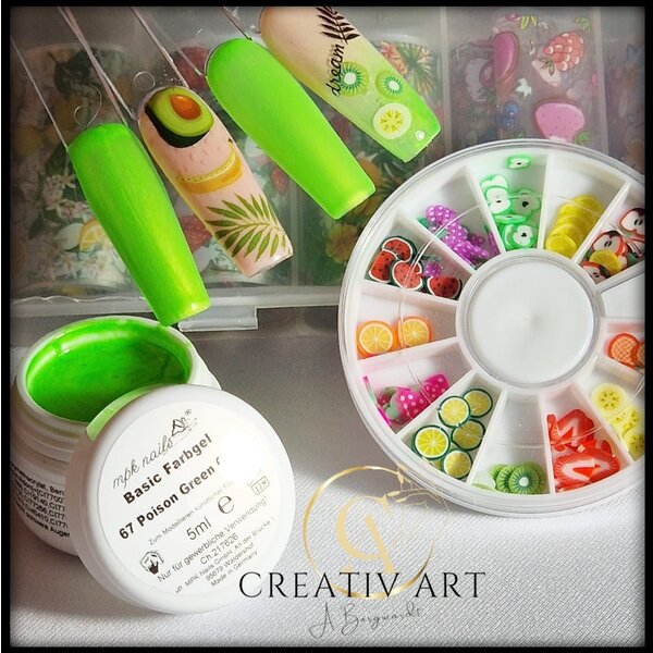 MPK Nails® Basic Farbgel 67 Poison Green Gold
