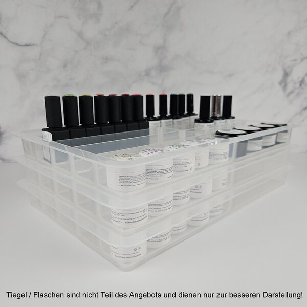 MPK Nails® 1x Stapelbox transparent, leer