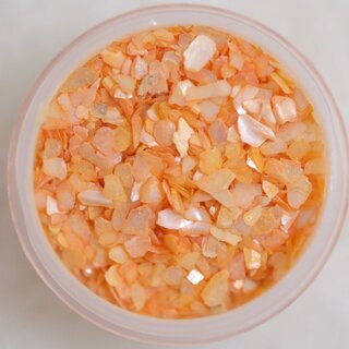 Nail Art Muschelsplitter 03) Orange