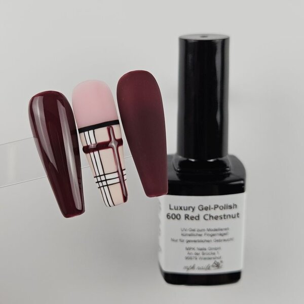 MPK Nails® Luxury Gel Polish 600 Red Chestnut