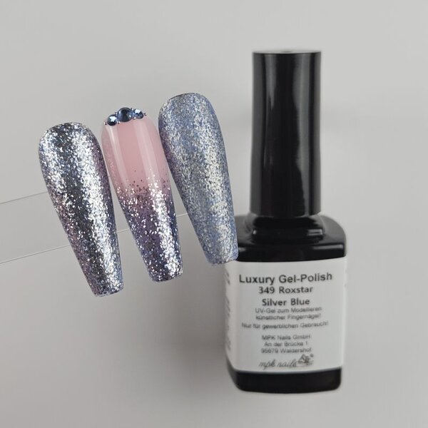 MPK Nails® Luxury Gel Polish 349 Roxstar Silver Blue
