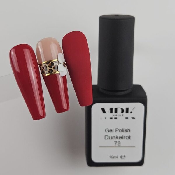 MPK Nails® 10ml UV Nagellack 78 Dunkelrot
