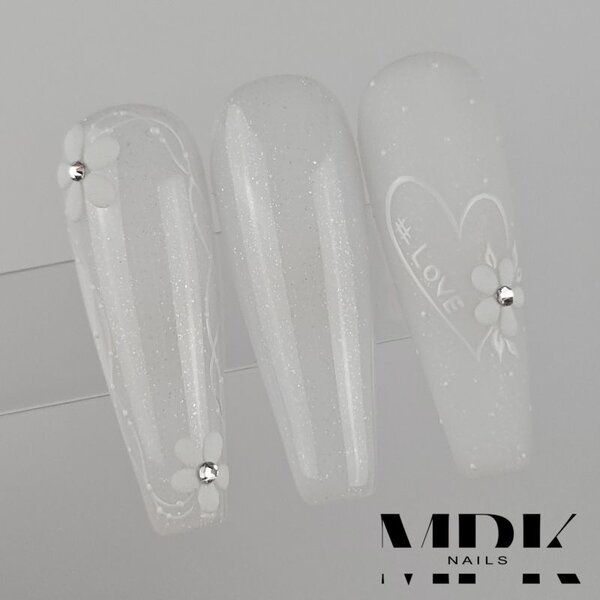 Precious Rubber Base Sparkling White 10ml