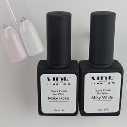 2x Quick Finish No Wipe Milky Rose & Milky White à 10ml