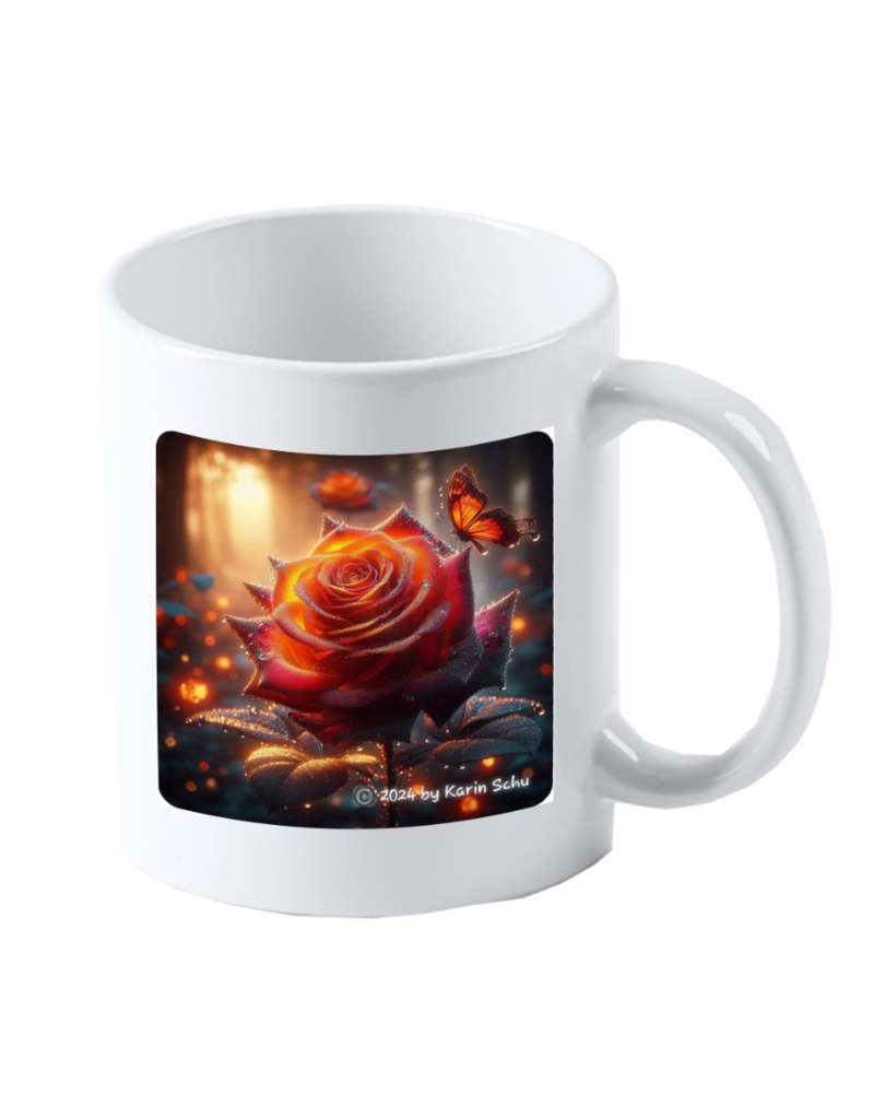 Tasse mit Aufdruck - Rosen #1