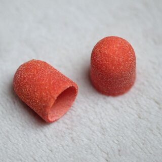 2x Pediküre Schleifkappe 13mm / Orange