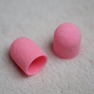 2x Pediküre Schleifkappe 13mm / Pink