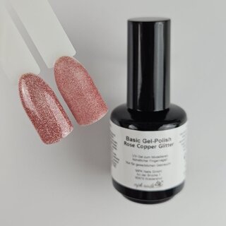 Basic Gel Polish 01 Rose Copper Glitter