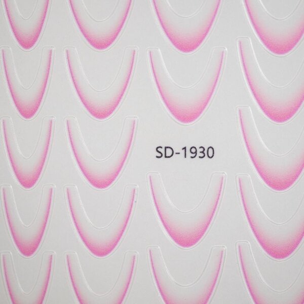 MPK Nails® Ombre Smileline Sticker rosa