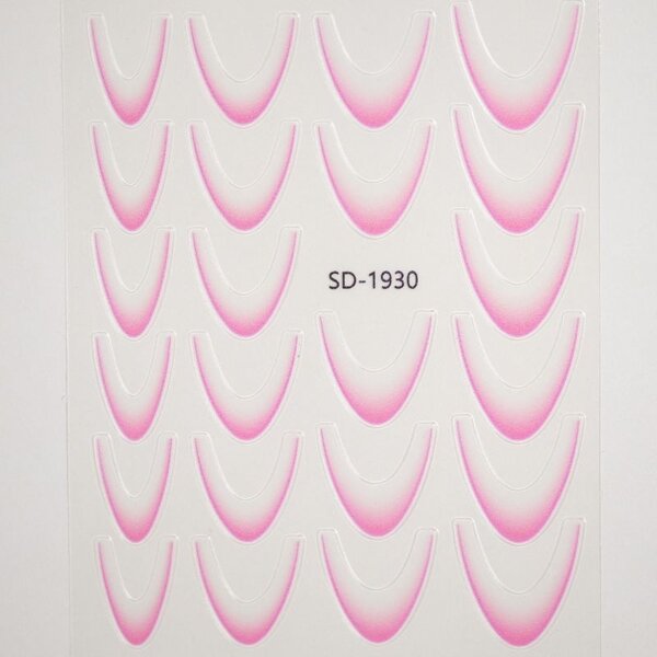 MPK Nails® Ombre Smileline Sticker rosa