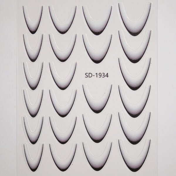 MPK Nails® Ombre Smileline Sticker schwarz