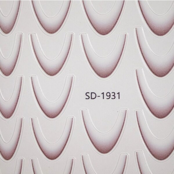 MPK Nails® Ombre Smileline Sticker braun