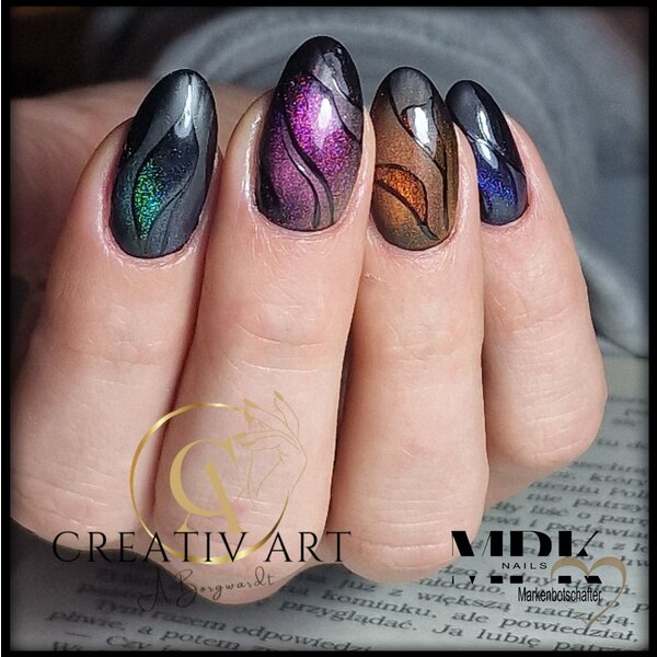 MPK Nails® Mystic Cat Eye Farbgel Blue semi-opak