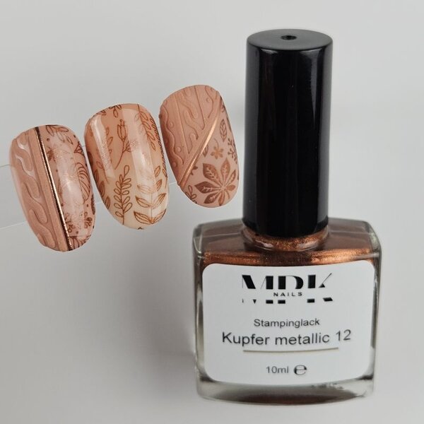 MPK Nails® Stampinglack 10ml 12 Kupfer metallic