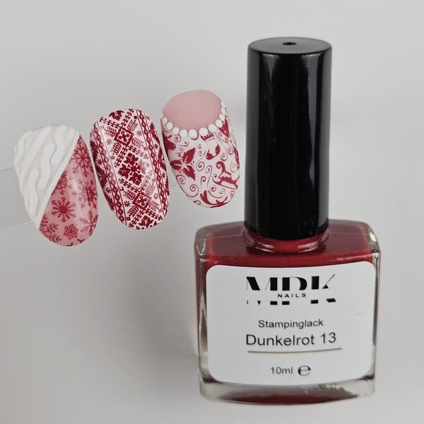 MPK Nails® Stamping Lack 10ml 13 Dunkelrot