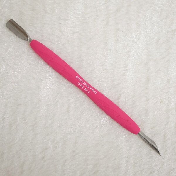 STALEKS Staleks Nagelhautschieber Cuticle Pusher mit Silikongriff UNIQ 10 TYP 2