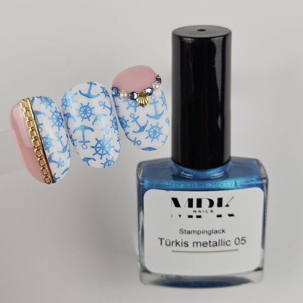 MPK Nails® Stamping Lack 10ml 05 Türkis metallic