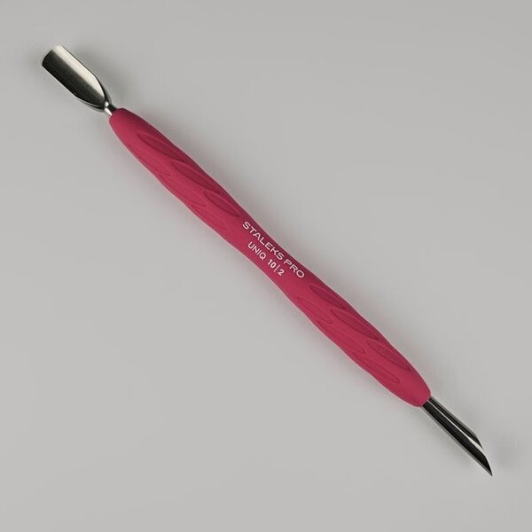 STALEKS Staleks Nagelhautschieber Cuticle Pusher mit Silikongriff UNIQ 10 TYP 2