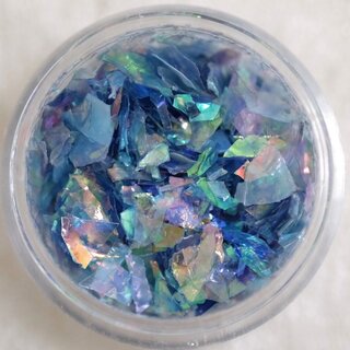 Nail Art Glitter Flakes 01 - Blau
