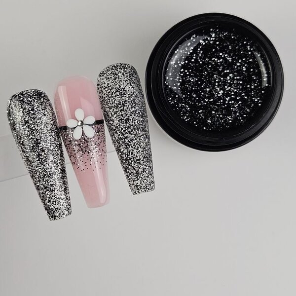 MPK Nails® Deluxe Glittergel 258 Moonlight Black