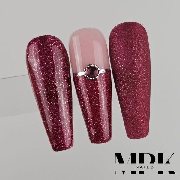 MPK Nails® Deluxe Glittergel 317 Bordeaux Fine