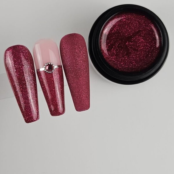 MPK Nails® Deluxe Glittergel 317 Bordeaux Fine