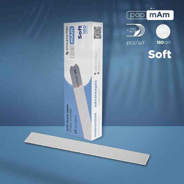 STALEKS Staleks Einwegfeilen papmAm Soft  Körnung 180, EXPERT 20, DFCE-20-180/25w