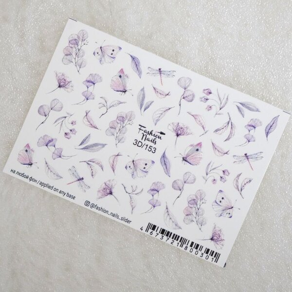 Fashion Nails Nail Wraps 3D 153