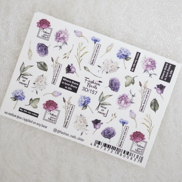 Fashion Nails Nail Wraps 3D 157