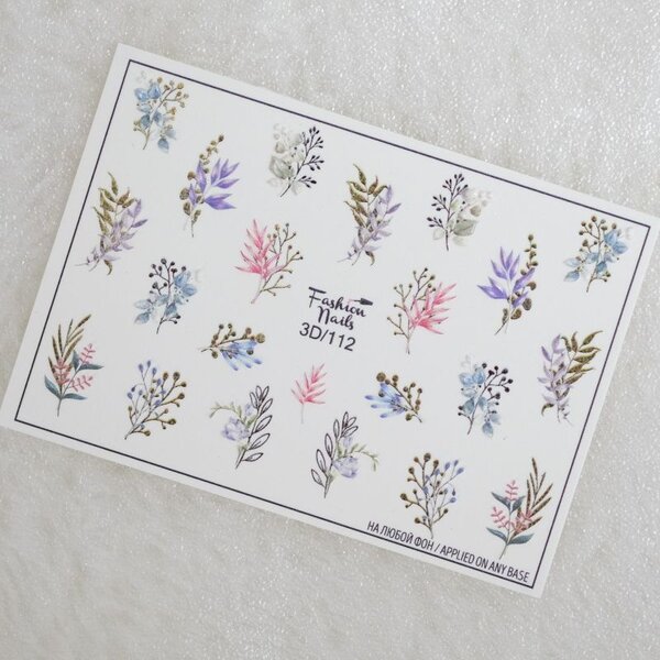 Fashion Nails Nail Wraps 3D 112