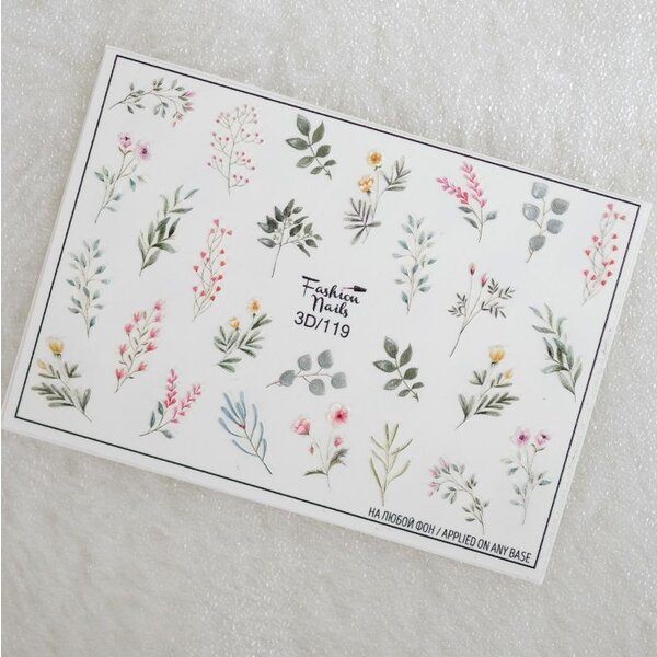 Fashion Nails Nail Wraps 3D  119