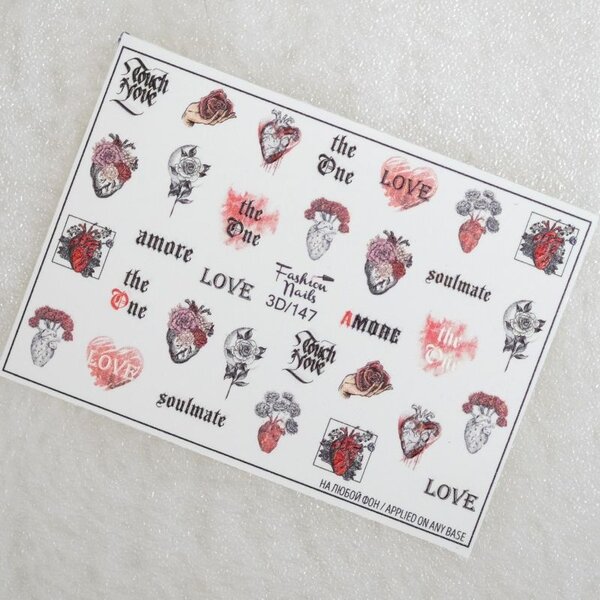 Fashion Nails Nail Wraps 3D 147