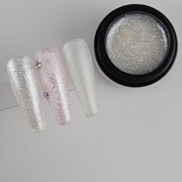 MPK Nails® Deluxe Glittergel 431 White Star Gold