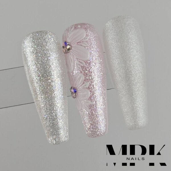 MPK Nails® Deluxe Glittergel 431 White Star Gold