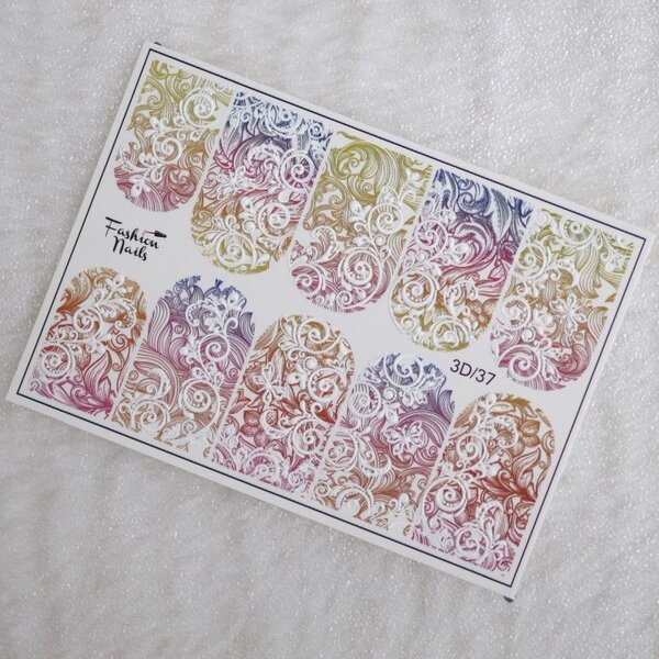 Fashion Nails Nail Wraps 3D 37