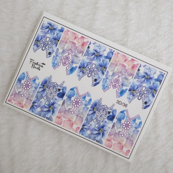 Fashion Nails Nail Wraps 3D 36