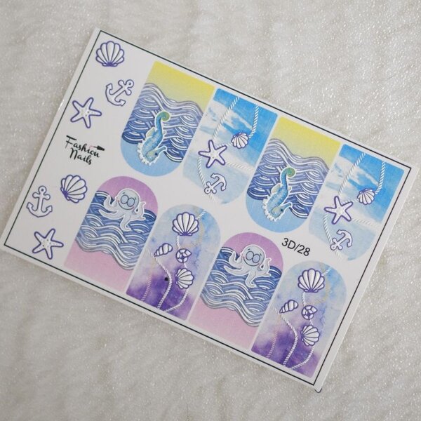 Fashion Nails Nail Wraps 3D 28