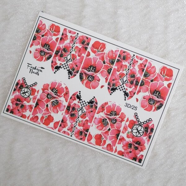 Fashion Nails Nail Wraps 3D 25